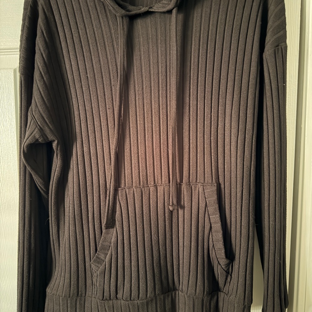 Sonoma Women's Black Ribbed Cowl Sweater